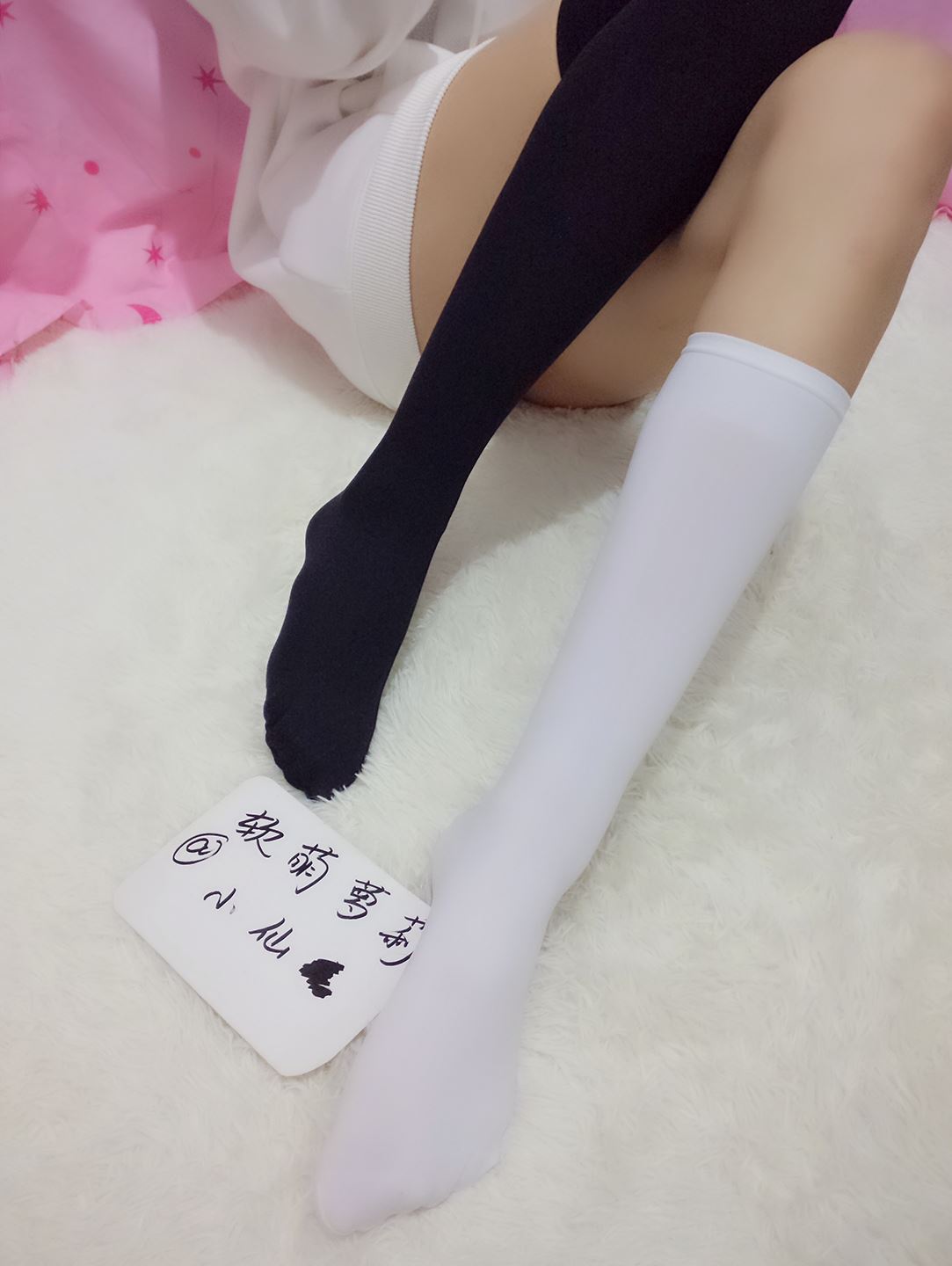 Soft cute 5 black and white socks(11)